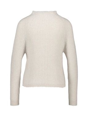 Henry Christ Cashmere Cotton Ribbed Sweater Cream Ivory Luxury Knit